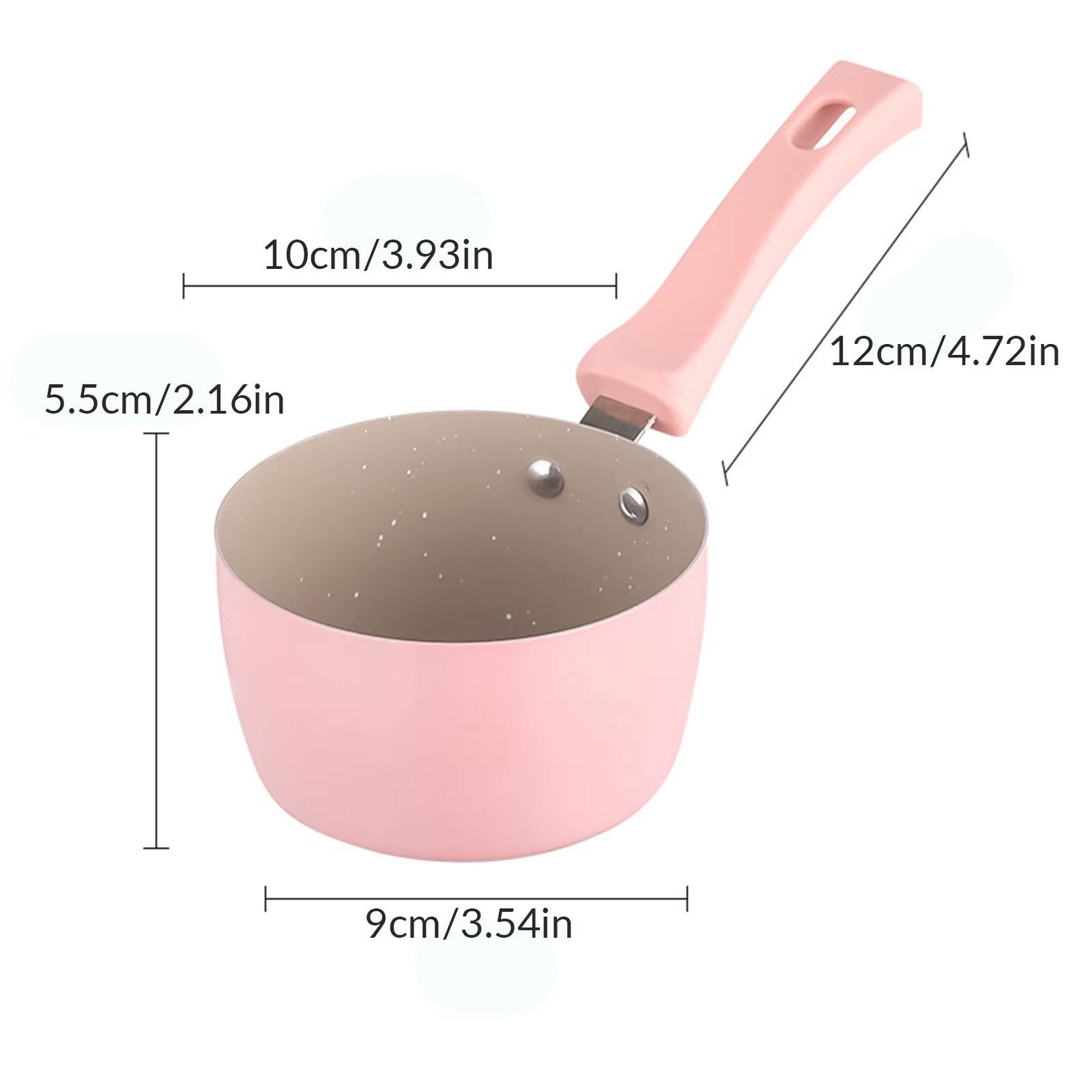 Stainless Steel Milk Pan Melting Boiling Milk Pot Non-Stick Sauce Pan for Baby Breakfast Pan Noodle Porridge Kitchen Cookware