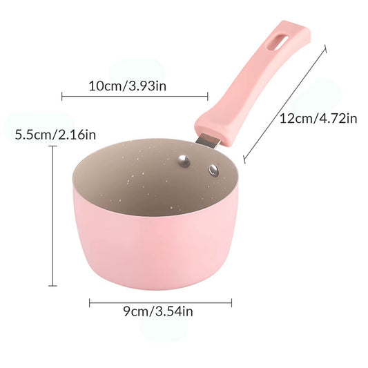 Stainless Steel Milk Pan Melting Boiling Milk Pot Non-Stick Sauce Pan for Baby Breakfast Pan Noodle Porridge Kitchen Cookware