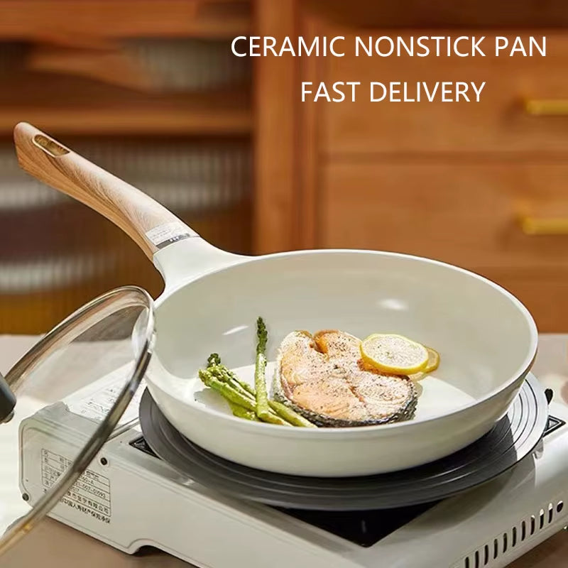 Ceramic Wok Frying Pot Pans Breakfast Maker Thickened Omelet Pan Non Stick Egg Pancake Steak Cooking Skillet Ham Pans Cookware