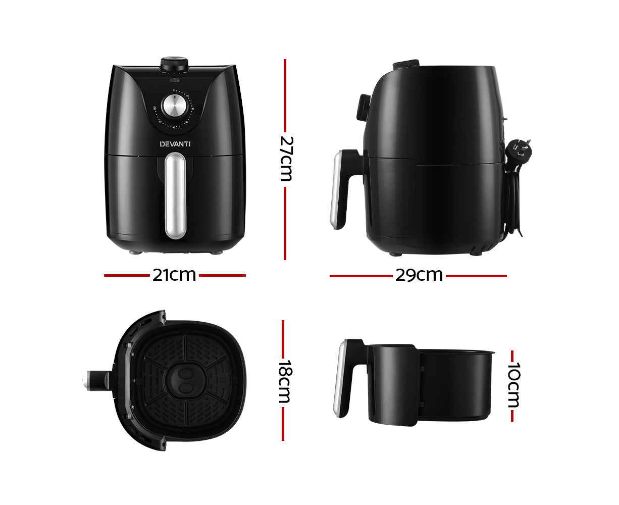 Air Fryer 2.5L Knob Fryers