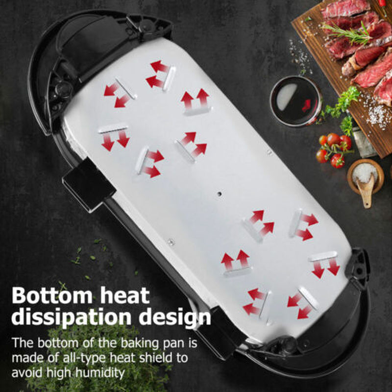 Electric 2 in 1 Hot Pot BBQ Oven Smokeless Barbecue Pan Grill Hotpot Machine AU