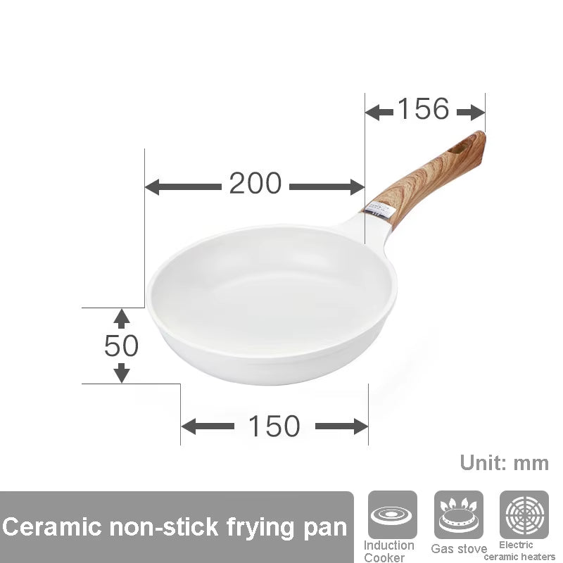 Ceramic Wok Frying Pot Pans Breakfast Maker Thickened Omelet Pan Non Stick Egg Pancake Steak Cooking Skillet Ham Pans Cookware