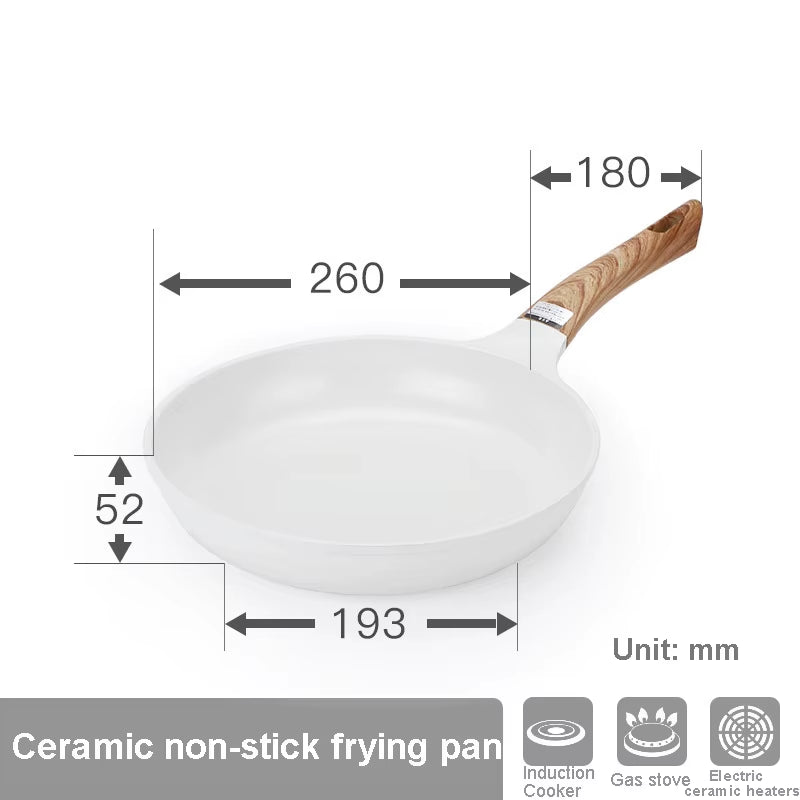 Ceramic Wok Frying Pot Pans Breakfast Maker Thickened Omelet Pan Non Stick Egg Pancake Steak Cooking Skillet Ham Pans Cookware