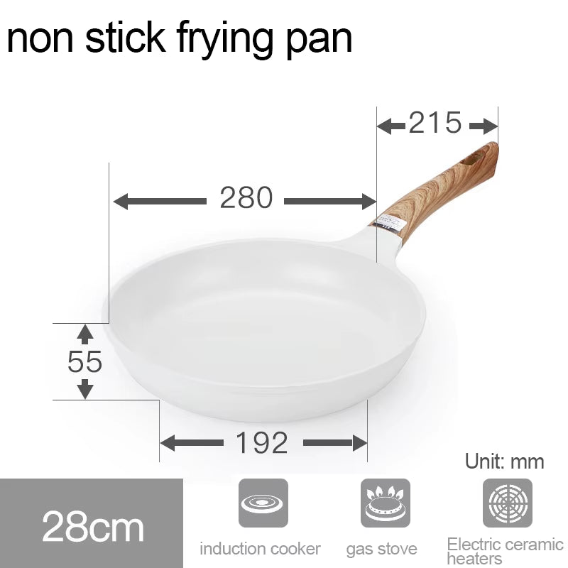 Ceramic Wok Frying Pot Pans Breakfast Maker Thickened Omelet Pan Non Stick Egg Pancake Steak Cooking Skillet Ham Pans Cookware