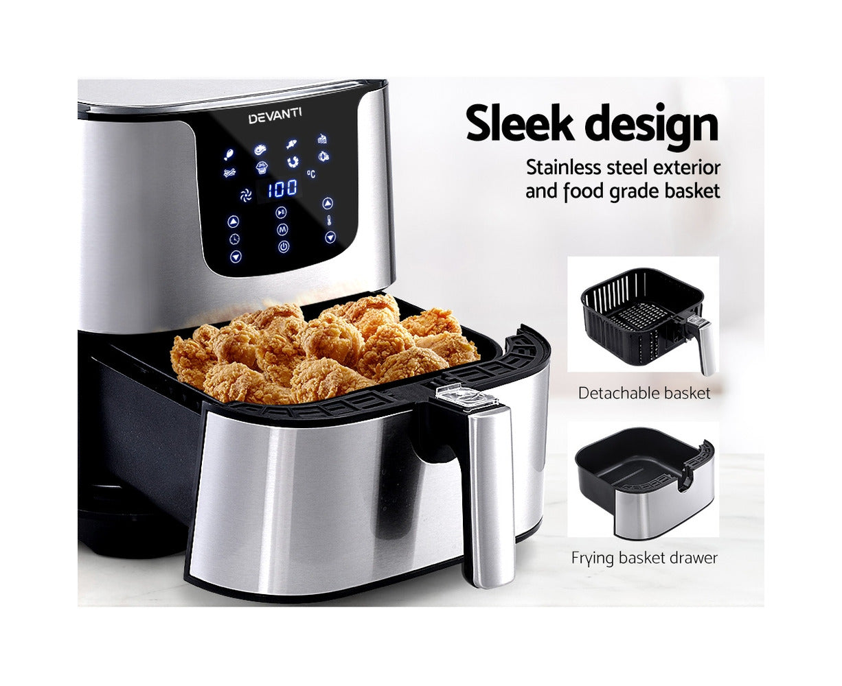 Air Fryer 7L LCD Fryers Stainless Steel