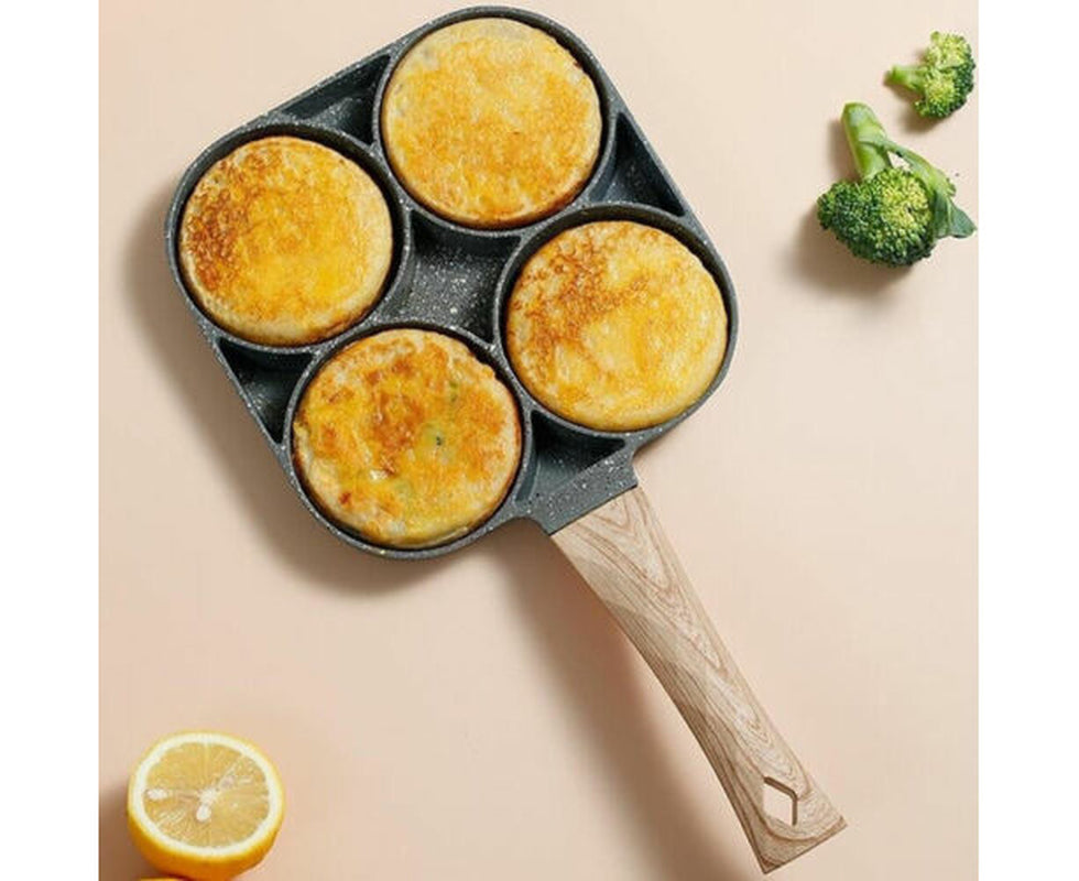 4 Hole Non Stick Pancake Pan Fried Egg Burger Frying Pan