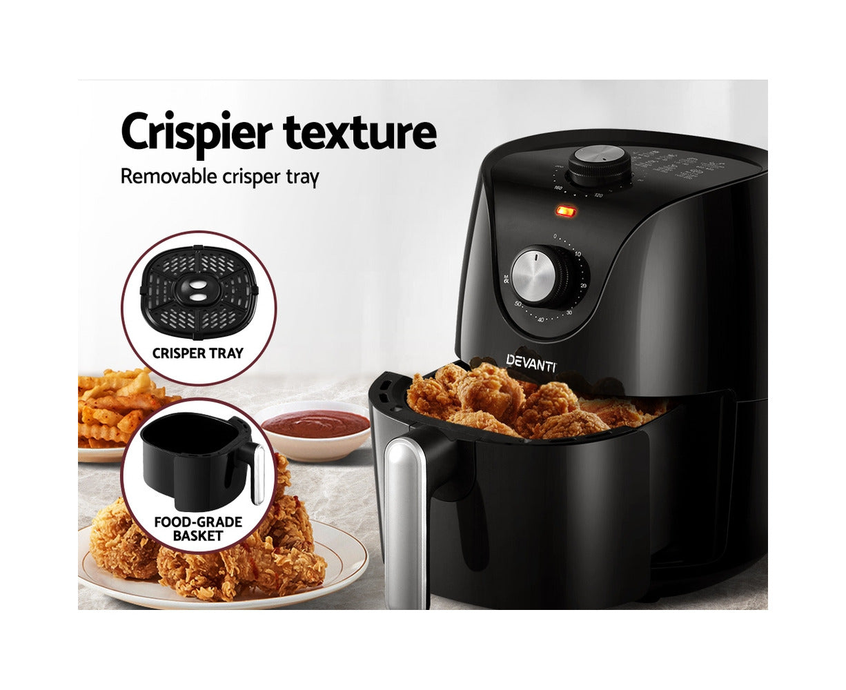 Air Fryer 2.5L Knob Fryers