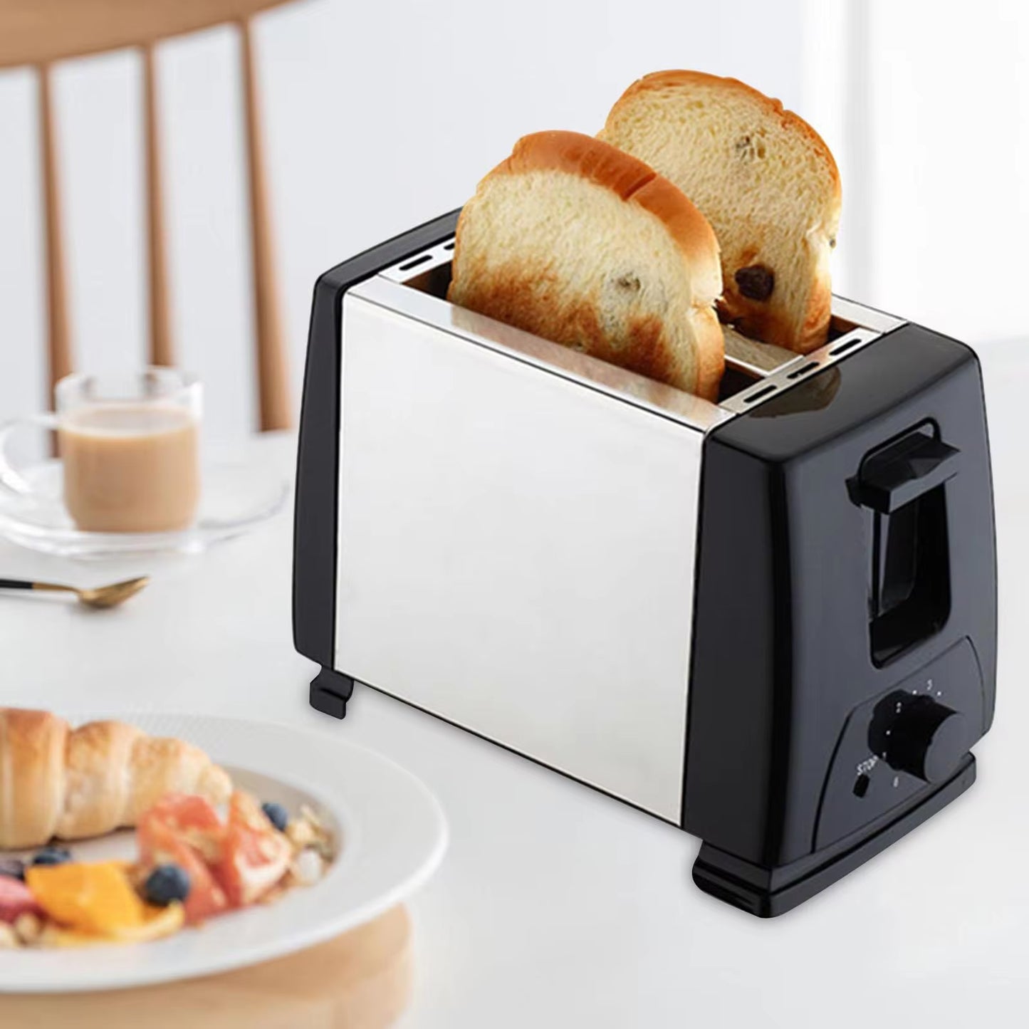 Stainless Steel Electric Toaster Breakfast Making Machine Cooking Kitchen Appliances Breakfast for Baking Sandwich Toast