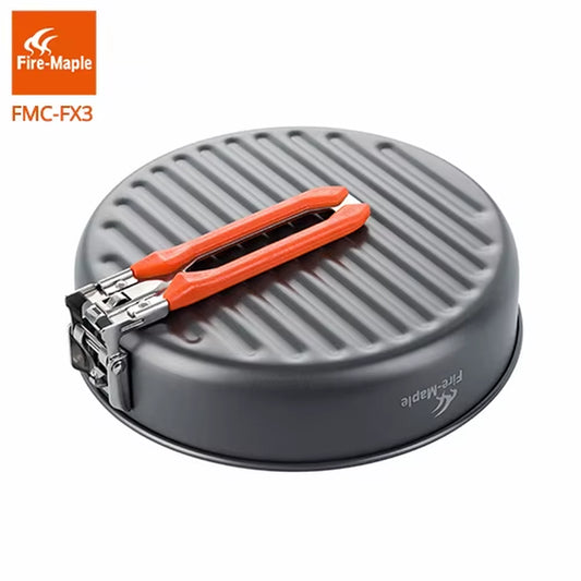 Fire Maple Feast Vulcan Outdoor Camping Hiking Pinic Portable Hard Aluminium Alloy 0.9L Frying Pan Foldable Handle FMC-FX3