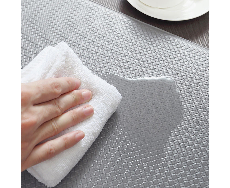 45*150CM Waterproof PVC Kitchen Mat Entrance Door Bathroom Mat PU Leather Bedside Floor Rug Non-Slip Kitchen Rug