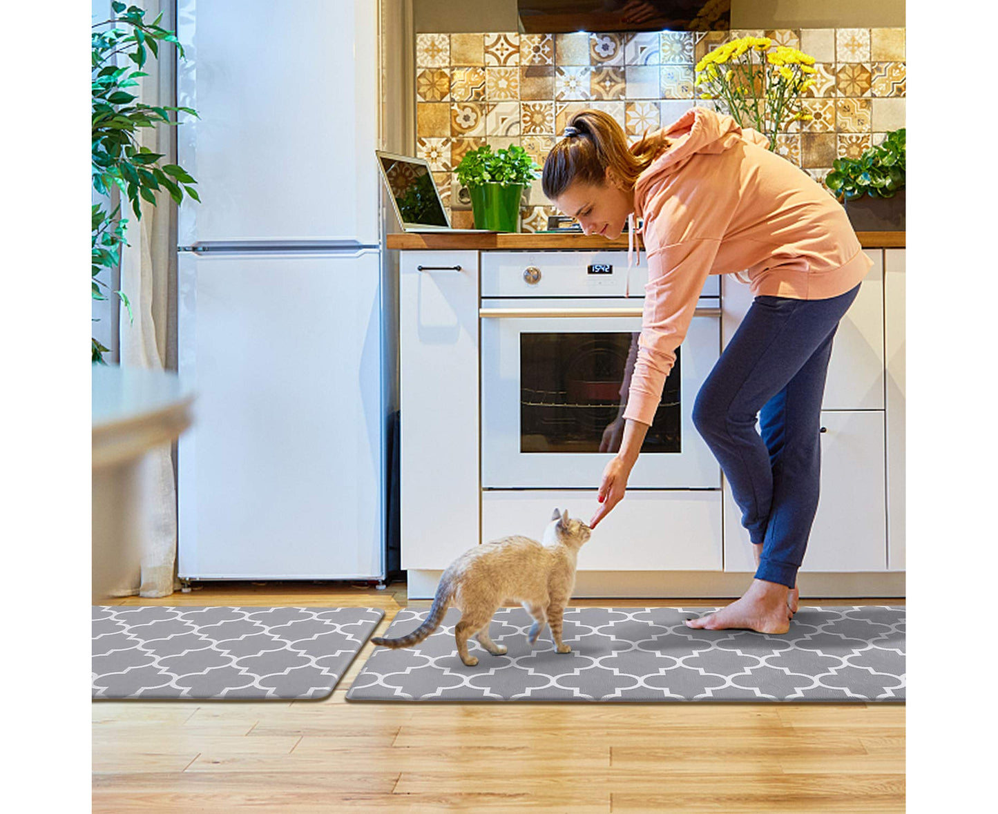 45X150CM Kitchen Door Floor Mat Non-Slip Waterproof Home Rug Carpet Anti-Oil Easy Clean